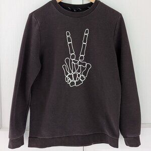 Art Class XL peace sign skeleton crewneck sweatshirt